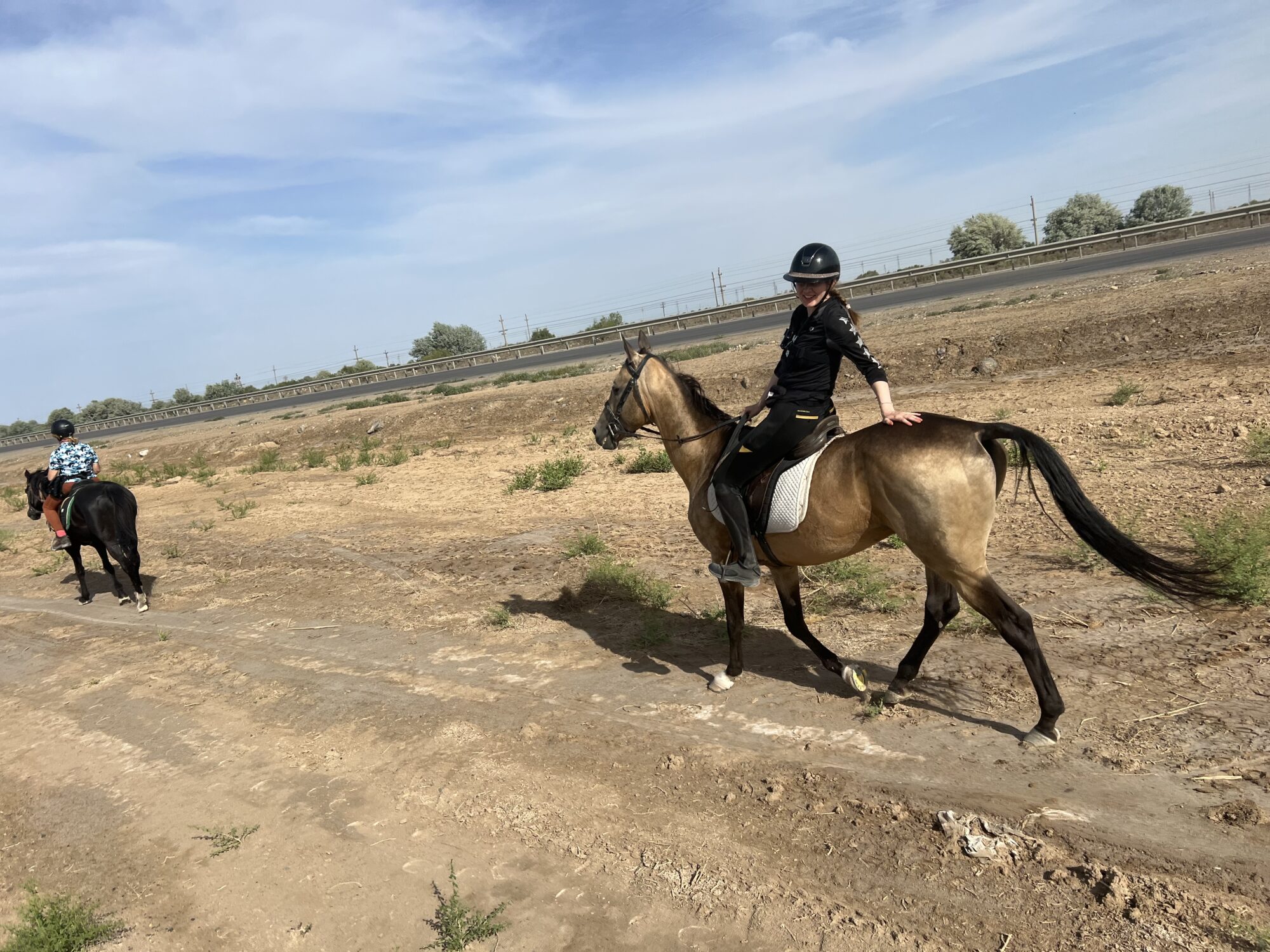 Riding golden Akhalteke horses in Turkmenistan